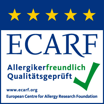 ECARF Siegel für Allergikerfreundlichkeit